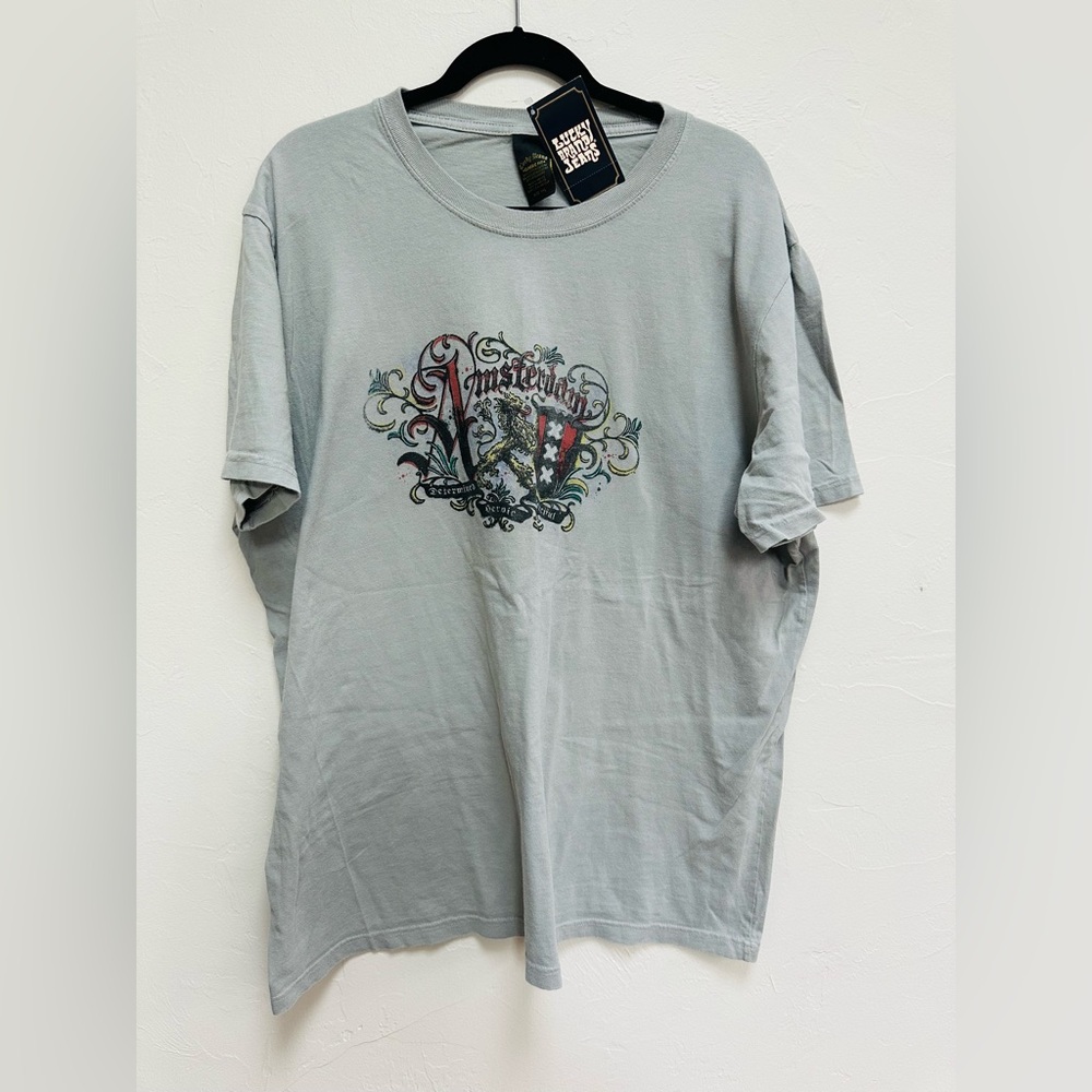 Amsterdam Shirt Lucky Brand Jeans New Gray Men’s T shirt Size XXL NWT